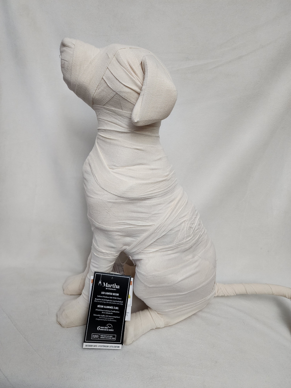 Martha Stewart Halloween Lightup Mummy Dog  Display 24" Inches Tall